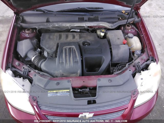 1G1AM15B977366137 - 2007 CHEVROLET COBALT SS MAROON photo 10