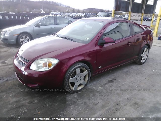 1G1AM15B977366137 - 2007 CHEVROLET COBALT SS MAROON photo 2