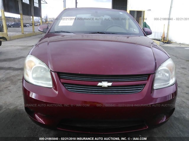 1G1AM15B977366137 - 2007 CHEVROLET COBALT SS MAROON photo 6