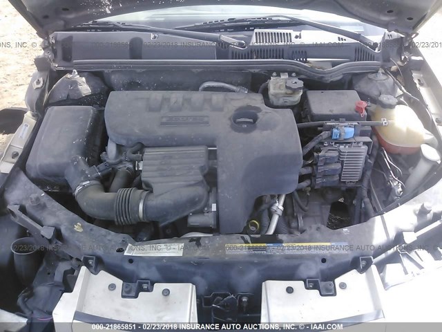 1G8AJ55F57Z156756 - 2007 SATURN ION LEVEL 2 GOLD photo 10