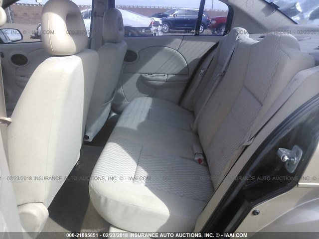 1G8AJ55F57Z156756 - 2007 SATURN ION LEVEL 2 GOLD photo 8