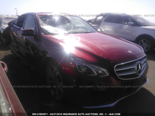 WDDHF8JB9FB166455 - 2015 MERCEDES-BENZ E 350 4MATIC RED photo 1