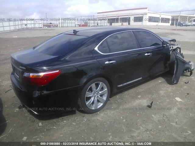 JTHDU1EF8B5013687 - 2011 LEXUS LS 600HL BLACK photo 4