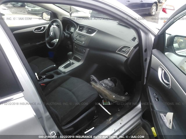 1N4AB7AP2EN852241 - 2014 NISSAN SENTRA S/SV/SR/SL SILVER photo 5