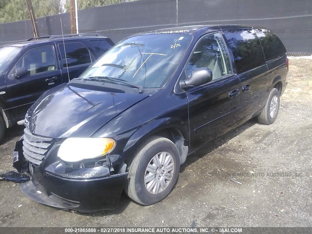 2C4GP44R15R512874 - 2005 CHRYSLER TOWN & COUNTRY LX Dark Blue photo 2