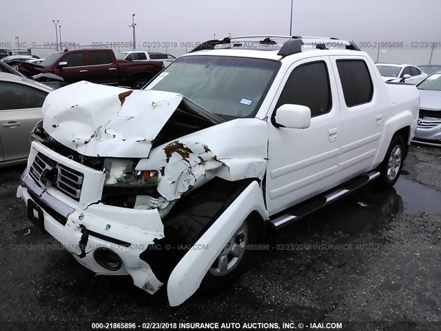 2HJYK16518H500063 - 2008 HONDA RIDGELINE RTL WHITE photo 2