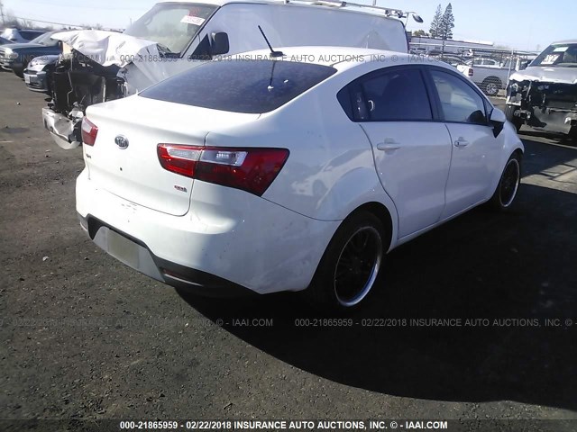KNADM4A36C6045402 - 2012 KIA RIO LX Սպիտակ լուսանկար 4