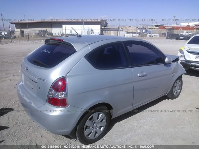 KMHCM3AC0AU170408 - 2010 HYUNDAI Accent BLUE/GS SILVER photo 4