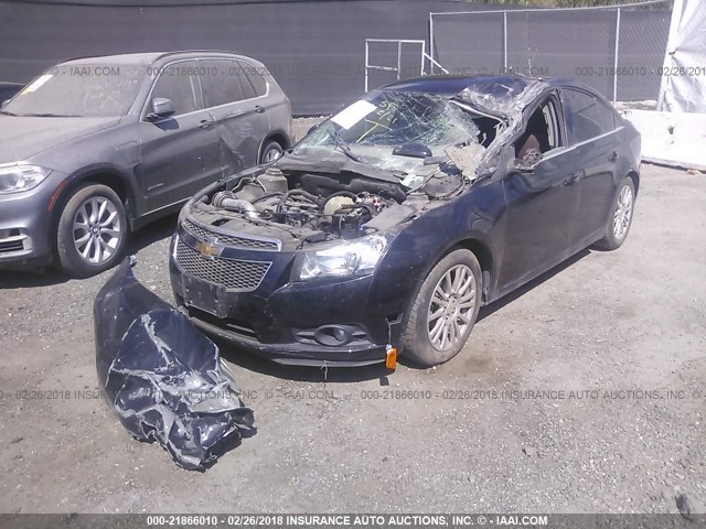 1G1PK5SC7C7127216 - 2012 CHEVROLET CRUZE ECO BLACK photo 2