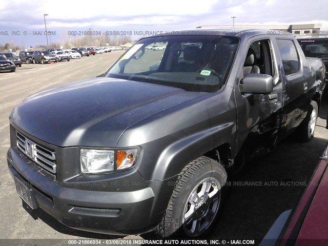 2HJYK16598H519492 - 2008 HONDA RIDGELINE RTL GRAY photo 2