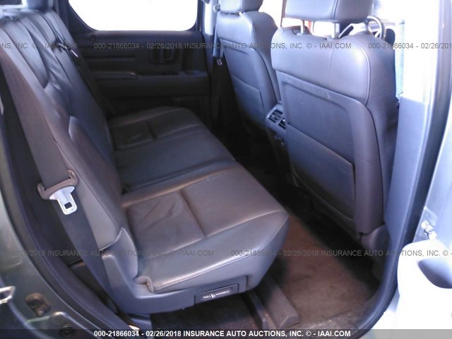 2HJYK16598H519492 - 2008 HONDA RIDGELINE RTL GRAY photo 8