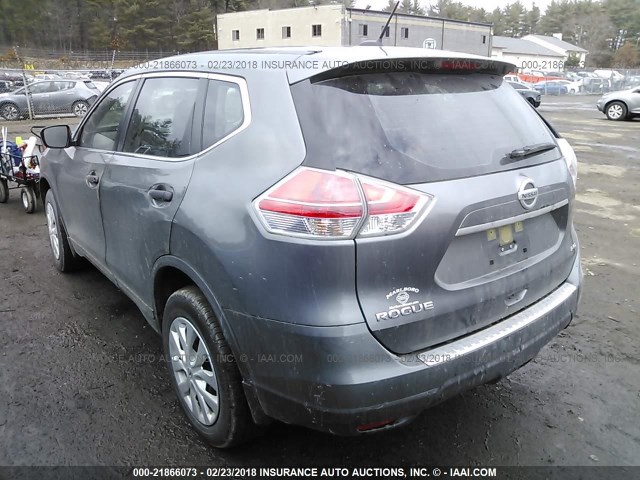 JN8AT2MV2GW130192 - 2016 NISSAN ROGUE S/SL/SV GRAY photo 3