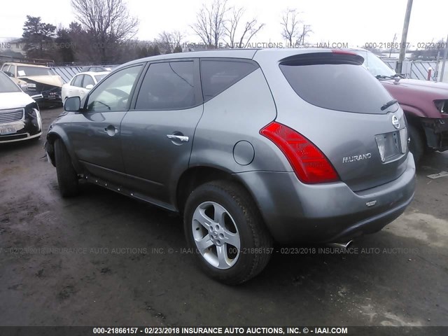 JN8AZ08W95W407424 - 2005 NISSAN MURANO SL/SE/S GRAY photo 3