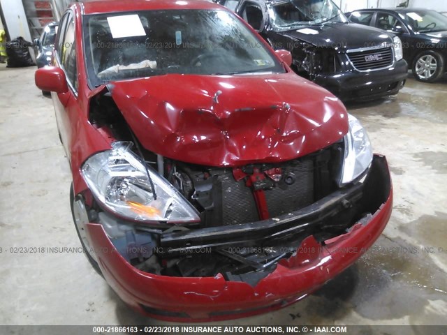 3N1BC1CP1AL403250 - 2010 NISSAN VERSA S/SL RED photo 6