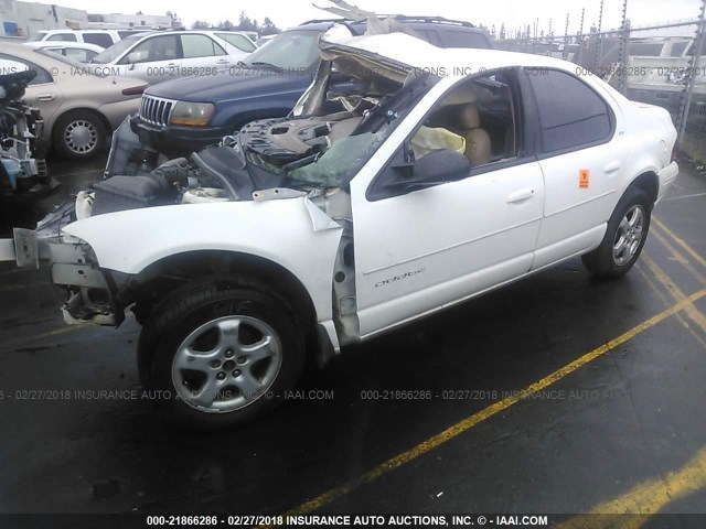 1B3EJ56H0YN199855 - 2000 DODGE STRATUS ES WHITE photo 2