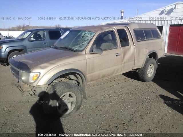 4TAWN72N1XZ450836 - 1999 TOYOTA TACOMA XTRACAB TAN photo 2