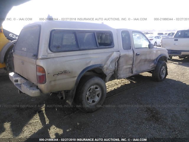 4TAWN72N1XZ450836 - 1999 TOYOTA TACOMA XTRACAB TAN photo 4