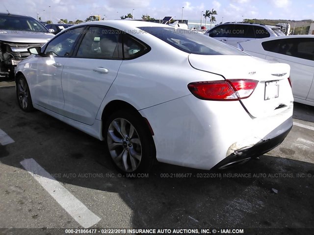 1C3CCCBG6FN506044 - 2015 CHRYSLER 200 S WHITE photo 3