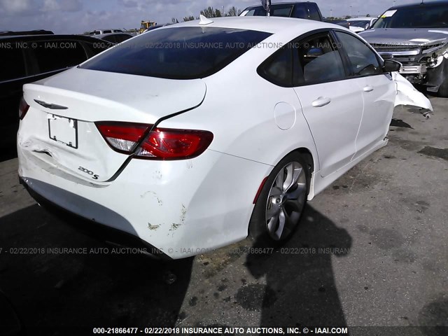 1C3CCCBG6FN506044 - 2015 CHRYSLER 200 S WHITE photo 4