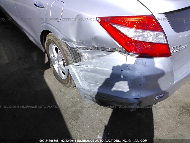 5J6TF1H36AL005570 - 2010 HONDA ACCORD CROSSTOUR EX SILVER photo 6