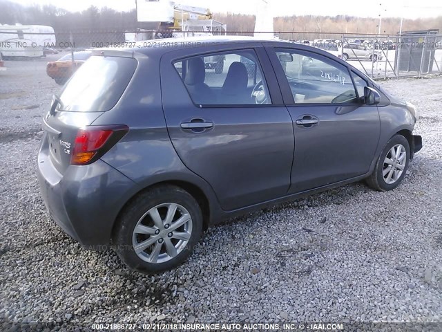 VNKKTUD30GA059959 - 2016 TOYOTA YARIS L/LE/SE GRAY photo 4