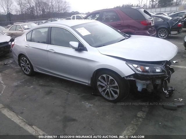 1HGCR2F55EA265212 - 2014 HONDA ACCORD SPORT 银色 照片 1