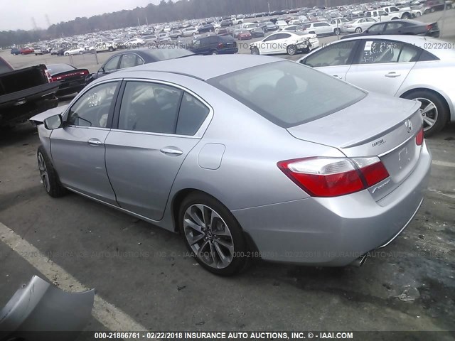 1HGCR2F55EA265212 - 2014 HONDA ACCORD SPORT SILVER photo 3