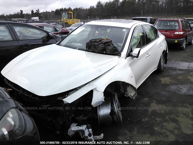 JN1BV7AR5EM688516 - 2014 INFINITI Q50 PREMIUM/SPORT WHITE photo 2