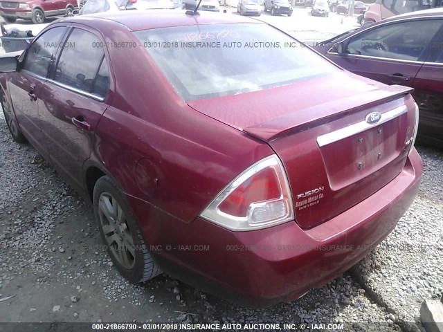 3FAHP08188R204624 - 2008 FORD FUSION SEL RED photo 3