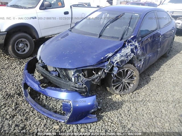 2T1BURHEXFC251401 - 2015 TOYOTA COROLLA L/LE/LE PLS/PRM/S/S PLS BLUE photo 6