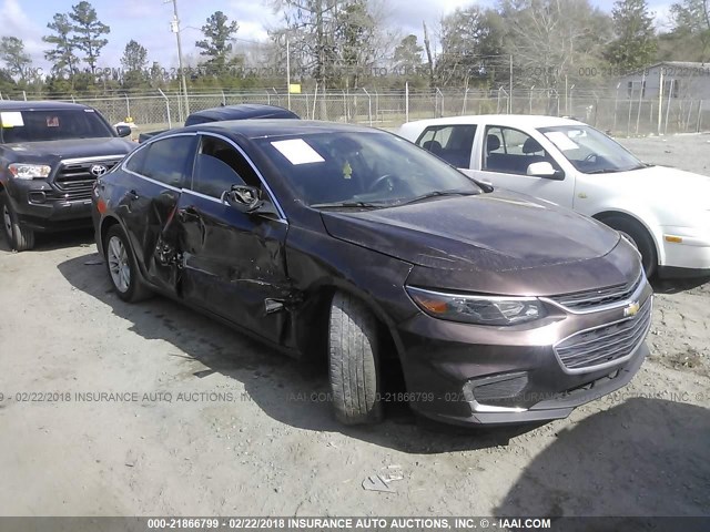 1G1ZE5ST4GF193203 - 2016 CHEVROLET MALIBU LT 紫色 照片 1