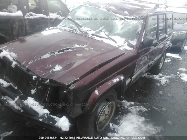 1J4FF48S71L540316 - 2001 JEEP CHEROKEE SPORT MAROON photo 6