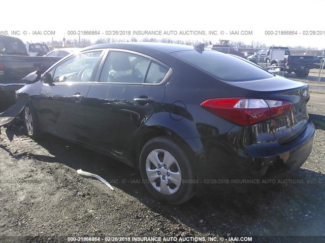 KNAFK4A61E5092063 - 2014 KIA FORTE LX BLACK photo 3