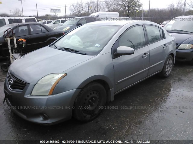 3N1AB6AP9BL640164 - 2011 NISSAN SENTRA 2.0/2.0S/SR/2.0SL GRAY photo 2