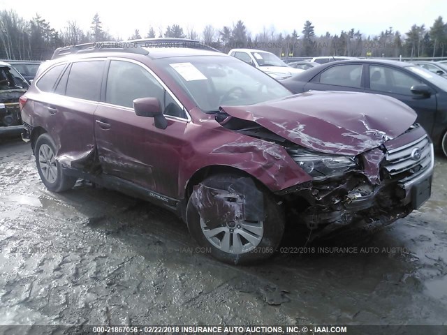 4S4BSAEC4F3236469 - 2015 SUBARU OUTBACK 2.5I PREMIUM MAROON photo 1