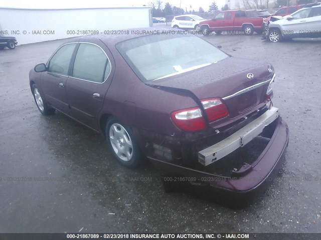 JNKCA31A71T016312 - 2001 INFINITI I30 MAROON photo 3