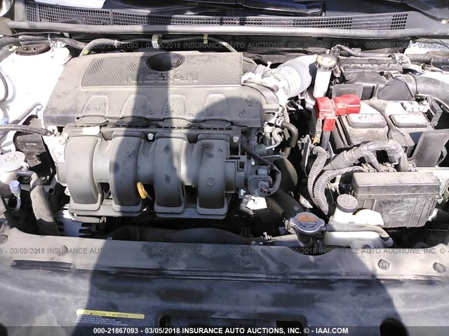 3N1AB7AP9GY220808 - 2016 NISSAN SENTRA S/SV/SR/SL WHITE photo 10