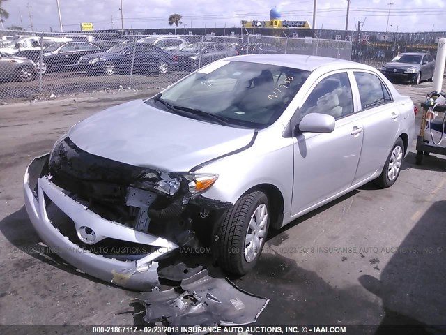 2T1BU4EE6CC917950 - 2012 TOYOTA COROLLA S/LE SILVER photo 2