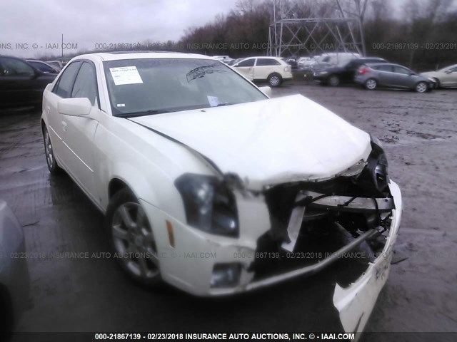 1G6DP577270177465 - 2007 CADILLAC CTS HI FEATURE V6 WHITE photo 1