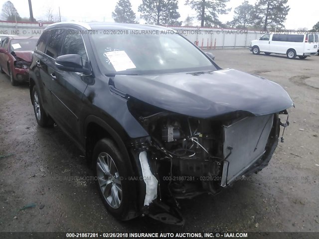5TDKKRFHXFS117403 - 2015 TOYOTA HIGHLANDER XLE შავი ფოტო 1
