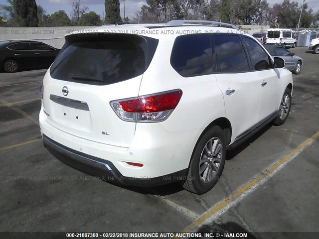 5N1AR2MN4FC624625 - 2015 NISSAN PATHFINDER S/SV/SL/PLATINUM 白色 照片 4