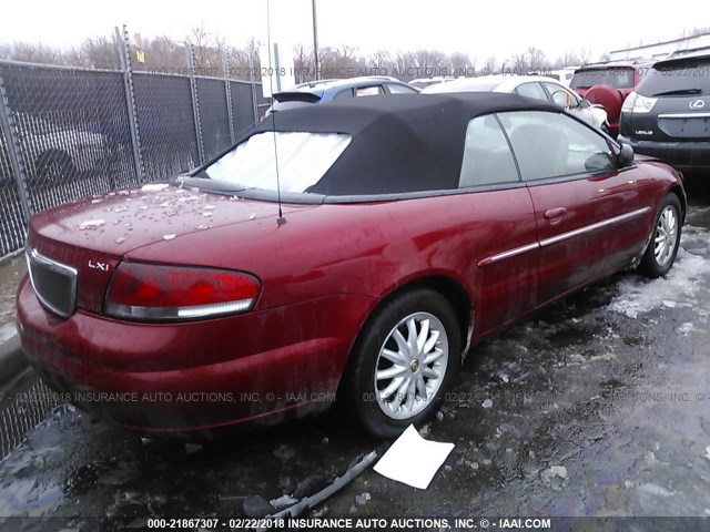 1C3EL55R82N104103 - 2002 CHRYSLER SEBRING LXI RED photo 4