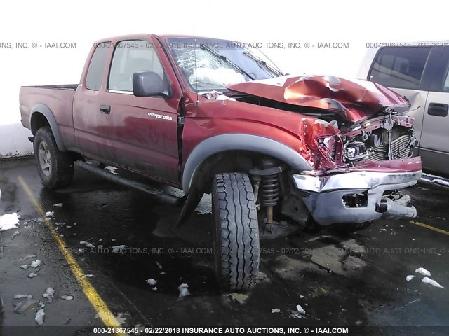 5TESN92N33Z154827 - 2003 TOYOTA TACOMA XTRACAB PRERUNNER RED photo 1