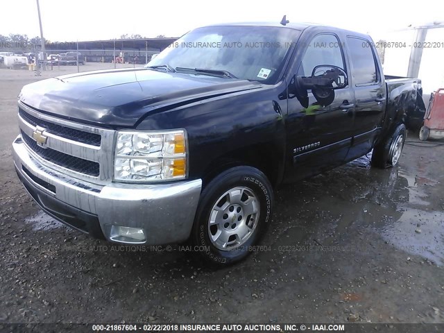 3GCPCSE01CG247425 - 2012 CHEVROLET SILVERADO C1500 LT BLACK photo 2