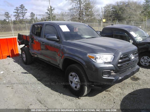 5TFAX5GN7HX085047 - 2017 TOYOTA Tacoma DOUBLE CAB/SR/SR5 GRAY photo 1