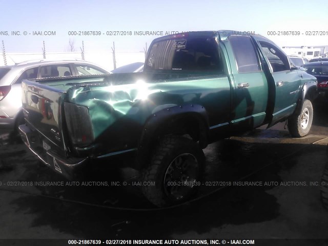 3D7KU28CX4G123187 - 2004 DODGE RAM 2500 ST/SLT 绿色 照片 4