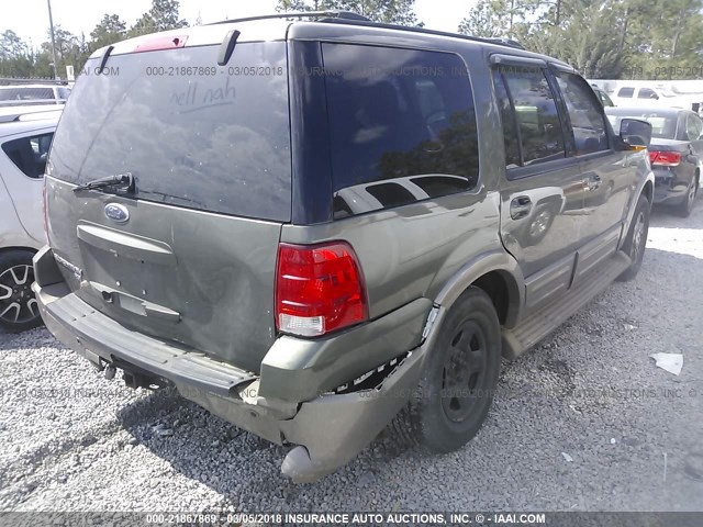 1FMPU17L24LA67398 - 2004 FORD EXPEDITION EDDIE BAUER GREEN photo 4