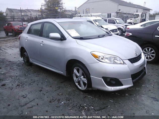 2T1KE40E49C020770 - 2009 TOYOTA COROLLA MATRIX S SILVER photo 1