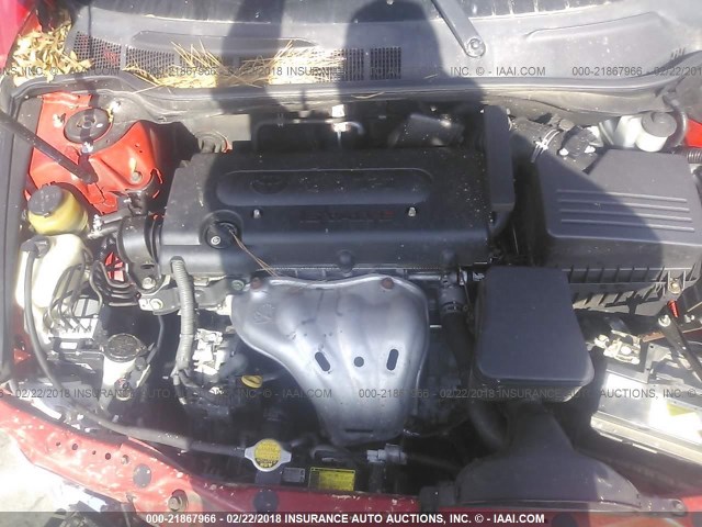 4T1BE46K27U016838 - 2007 TOYOTA CAMRY NEW GENERAT CE/LE/XLE/SE RED photo 10