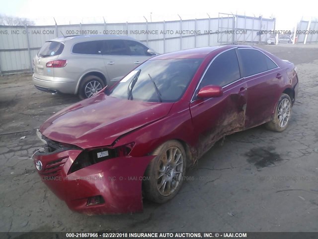 4T1BE46K27U016838 - 2007 TOYOTA CAMRY NEW GENERAT CE/LE/XLE/SE RED photo 2